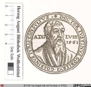 Bildnis Justinus Göbler (lat. Goblerus)