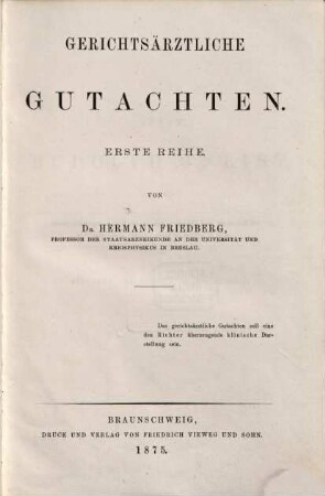 Gerichtsärztliche Gutachten