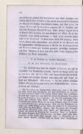 IV. Die Geschichte des römischen Weltreiches