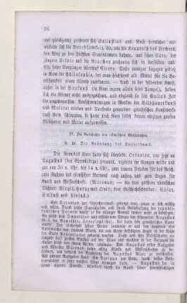 IV. Die Geschichte des römischen Weltreiches