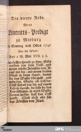 Die vierte Rede.