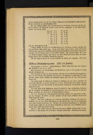 Wilsons Friedensprogramm (Die 14 Punkte).