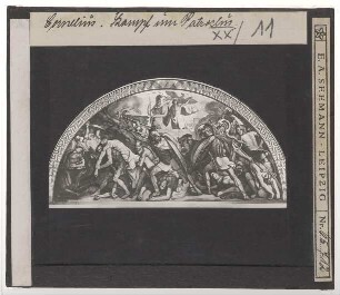 München, Glyptothek,Cornelius, Kampf um den Leichnam des Patroklos (München Glyptothek, zerstört)
