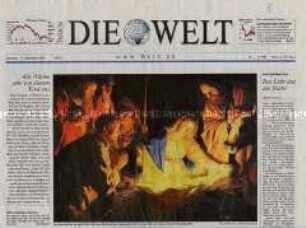 Tageszeitung "Die Welt" u.a. zur Haltung der UNO gegenüber dem drohenden Irak-Krieg