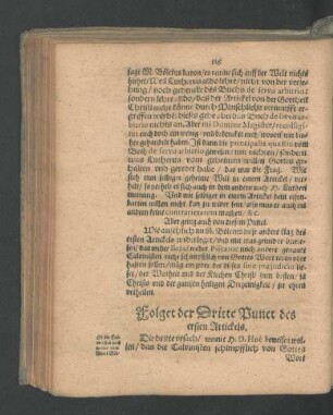 Folget der Dritte Punct des ersten Artickels.