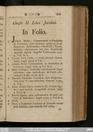 Classis II. Libri Iuridici.