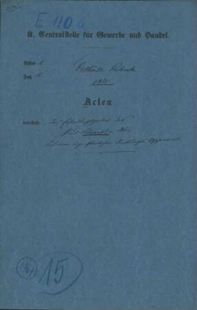 Patent des Buchbinders Paul Schmahl in Ulm auf einen eigentümlichen Rettungs-Apparat