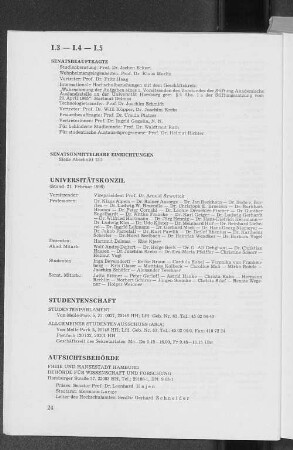 I.4 Studentenschaft