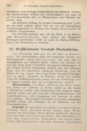 12. Die Rhönbahn Neustadt-Bischofsheim.