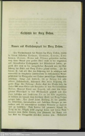 Geschichte der Burg Dohna