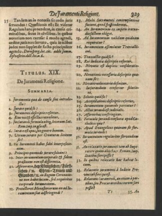 Titulus XIX. De Juramenti Religione.