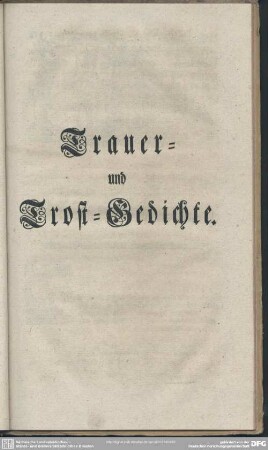Trauer- und Trost-Gedichte