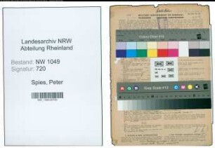 Entnazifizierung Peter Spies , geb. 04.08.1894 (Inspektor)