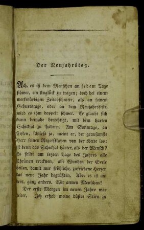 Der Neujahrstag.