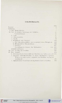 Inhaltsübersicht