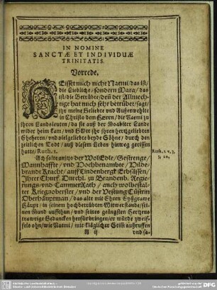Leichenpredigt : Vorrede. Textus. Eingang. Erklerung des ersten Theils. Erklerung Deß andern Theils. Erklärung des Dritten Theils