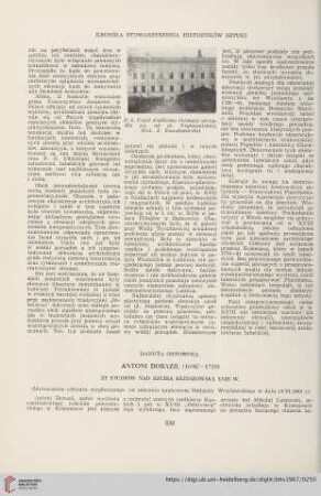 29: Antoni Dorazil (1695?-1759) : ze studiów nad rzeźbą krzeszowską XVIII w.
