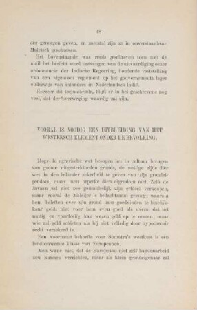 Vooral is noodig een uitbreiding van het westersch element onder de bevolking