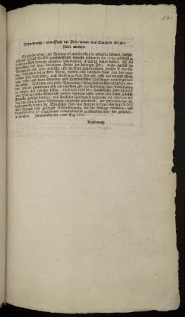 Verordnung, betreffend die Zeit, wann das Bauholz soll gefället werden : Zweybrücken den 21ten Aug. 1760.
