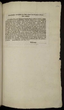 Verordnung, betreffend die Zeit, wann das Bauholz soll gefället werden : Zweybrücken den 21ten Aug. 1760.