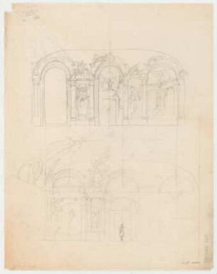 Thiersch, Friedrich von; München; Justizpalast - Innenraum (Perspektiven)