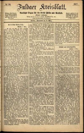 Ausgabe vom Samstag, den 10. März 1877.