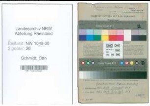 Entnazifizierung Otto Schmidt , geb. 12.05.1896 (Fahrer)