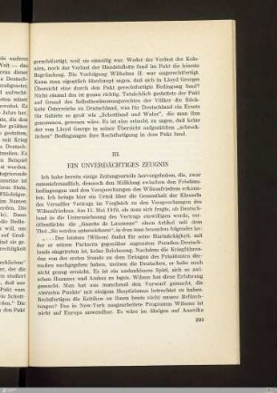 III. Ein unverdächtiges Zeugnis