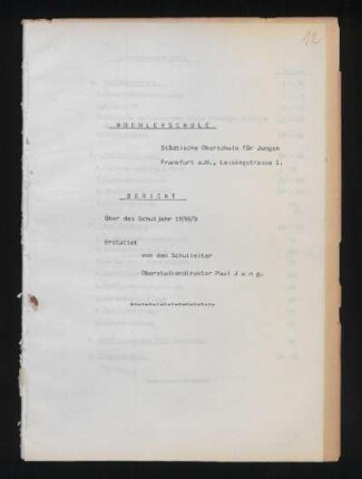 1938/39: Bericht - 1938/39