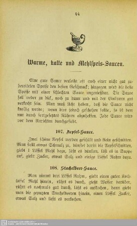 Warme, kalte und Mehlspeis-Saucen