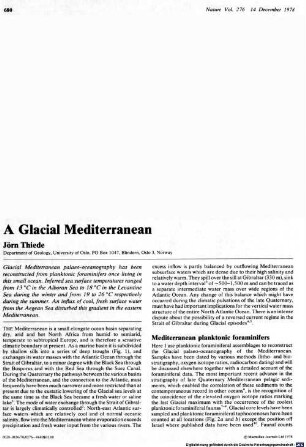 A glacial mediterranean