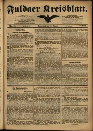 Ausgabe vom Donnerstag, den 16. Januar 1908.