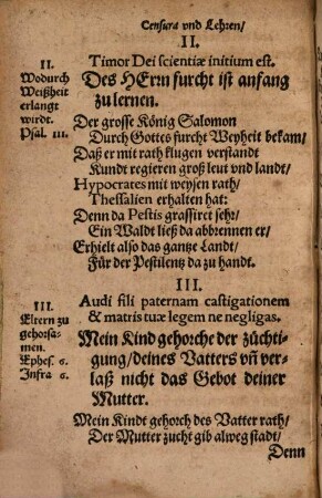 Censvra vnd Lehren Auß den Sprüchen des Hochweisen Königs Salomonis : mit schönen nützlichen vnd auß heyliger Göttlicher Schrifft auch Heydnischen Historien erkleret allen Stenden jungen vnd alten nützlichen zu lesen