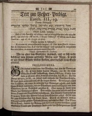 Text zur Vesper- Predigt.