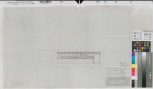 Münster (Münster) Behördenhaus Alter Steinweg Vorentwurf Grundriß 4. Obergeschoß 1956 1 : 200 44 x 71 Pause Staatsneubauleitung Münster Regierung Münster Nr. 34081