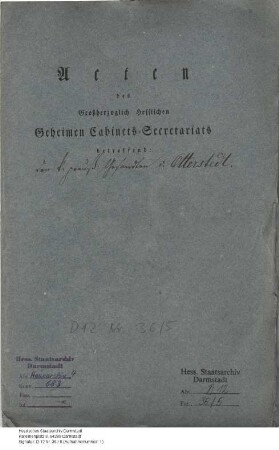 Otterstedt, [Georg Ulrich Ludwig Friedrich] Freiherr v., königlich-preußischer Gesandter in Darmstadt und Karlsruhe