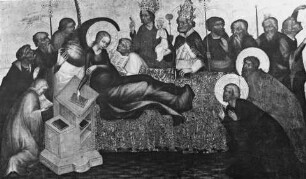 Graudenzer Altar, Schrein, untere Tafel: Marientod