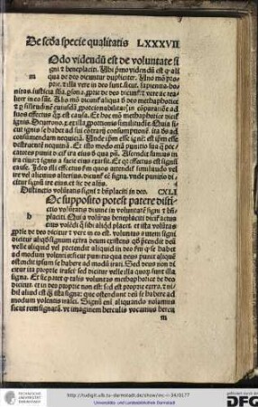 Distinctio voluntatis signi et beneplaciti in deo, capitulum CXLI.