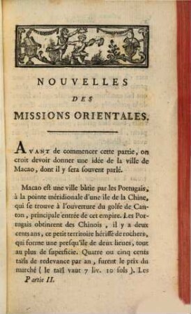 Nouvelles Des Missions Orientales : Reçues au Séminaire des missions étrangeres, à Paris, en 1785 & 1786.. 2