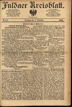 Ausgabe vom Dienstag, den 11. Dezember 1894.