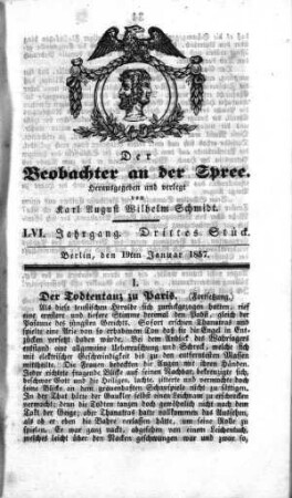 3. Stueck, 19. Januar 1857