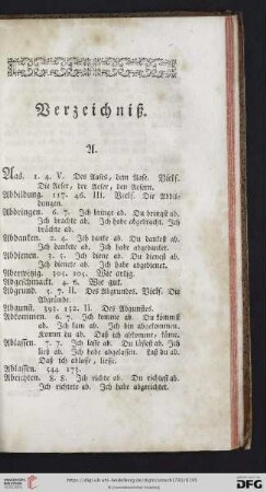 Verzeichniß