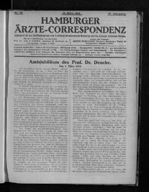 No. 10. 10. März 1918. 21. Jahrgang.