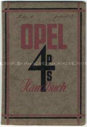 Handbuch für den Opel-Wagen