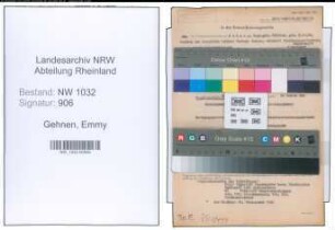 Entnazifizierung Emmy Gehnen , geb. 03.11.1908 ()