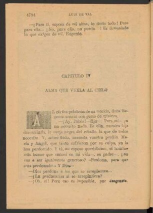 Capítulo IV - Alma que vuela al cielo