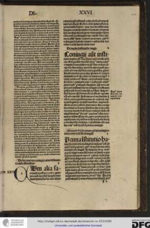 De sacramento coniugii cuius institutio et causa ostenditur.