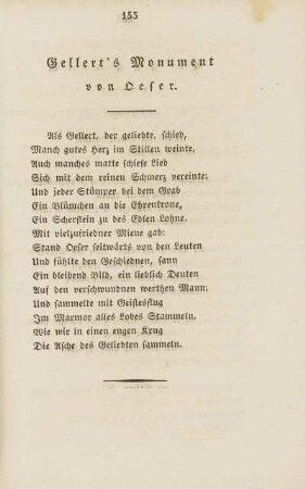 Gellert's Monument von Oeser.