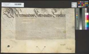 Kaiser Ferdinand bestätigt und erneuert dem Erzbischof Johann Gebhart die Privilegien.