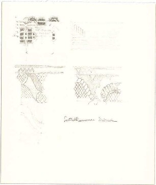 Gmelin, Leopold; Sammlung Gmelin: Kunstgewerbe - Kiste VI - Muster, Sattelkammer in München (Details)